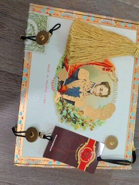 Orson's Place Bolivar Cigar Box Handbag Clear Handle Gold Tassel With Tags